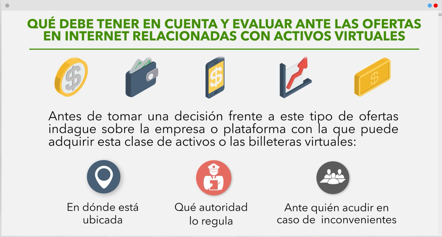 Que debe tener en cuenta y evaluar ante las ofertas en internet relacionadas con activos virtuales