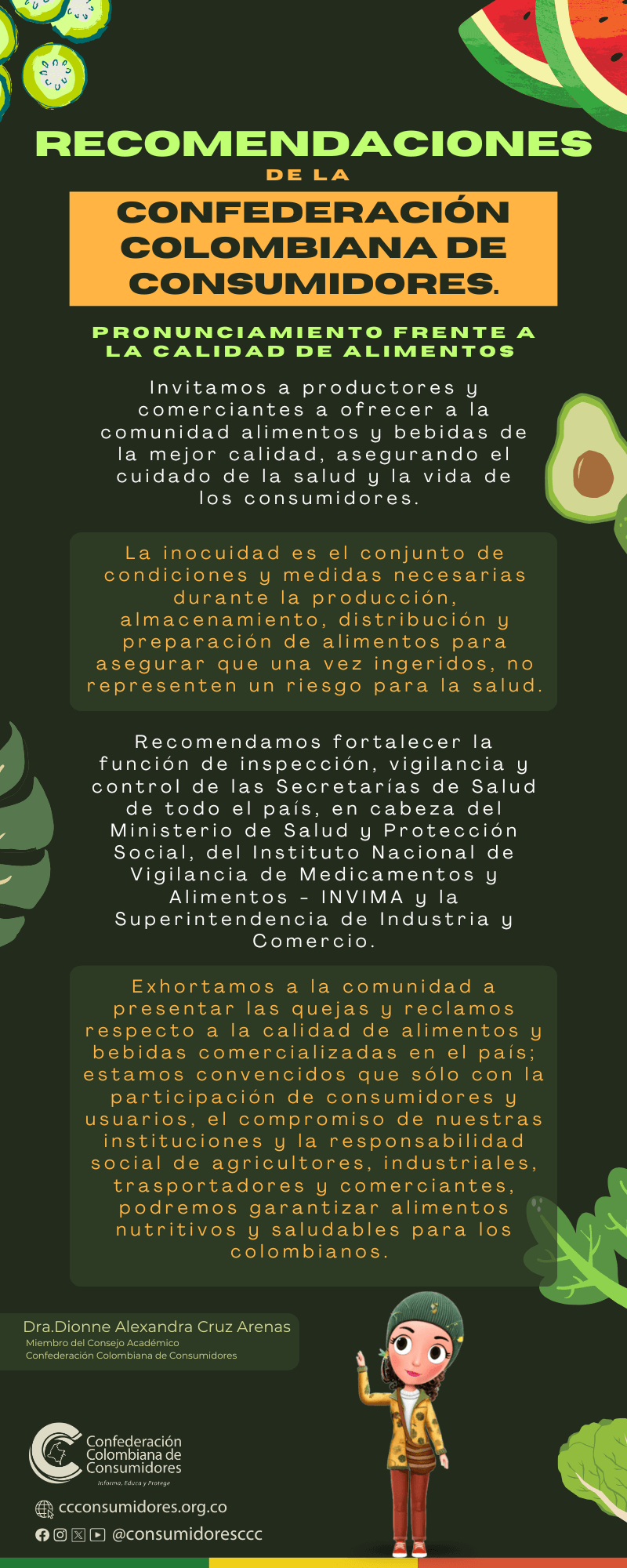 Recomendaciones de la Confederación Colombiana de Consumidores.